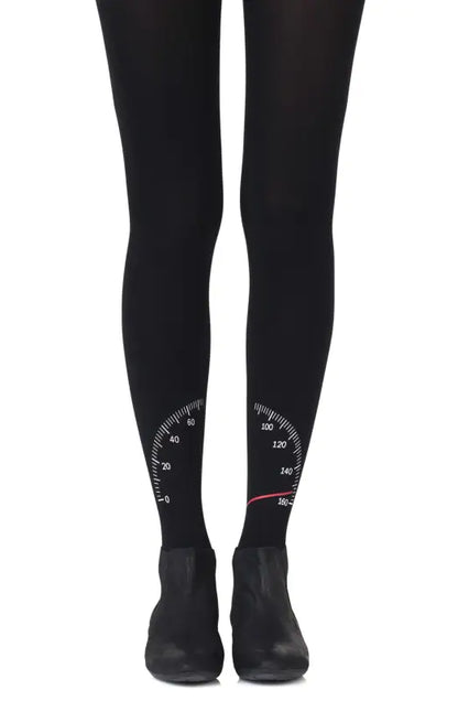 Zohara Multicolour Print Tights with Reversible Speedometer Graphic - Size 1