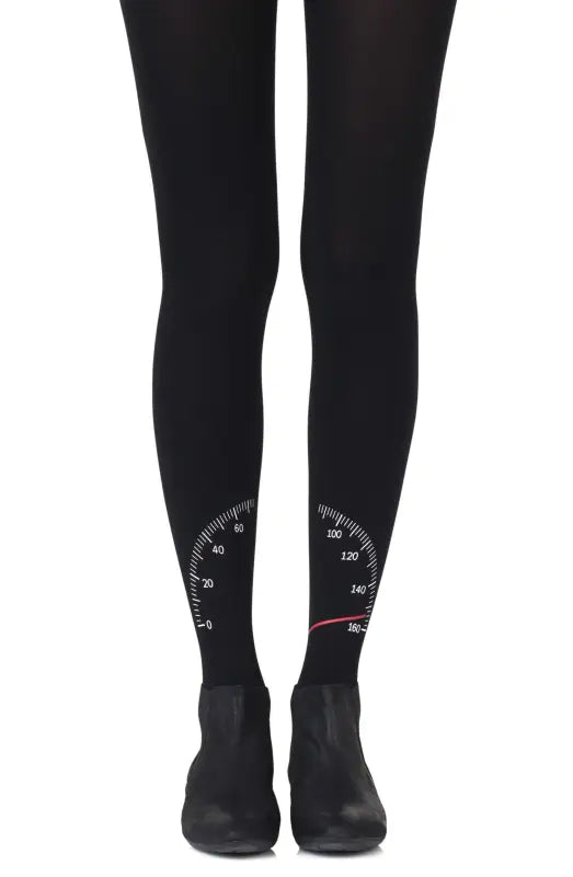 Zohara Multicolour Print Tights with Reversible Speedometer Graphic - Size 1